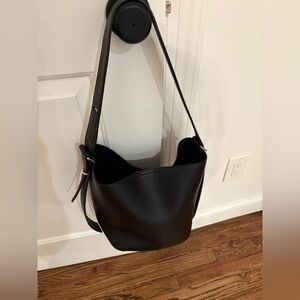 Rachel Zoe Black Leather Bucket Bag